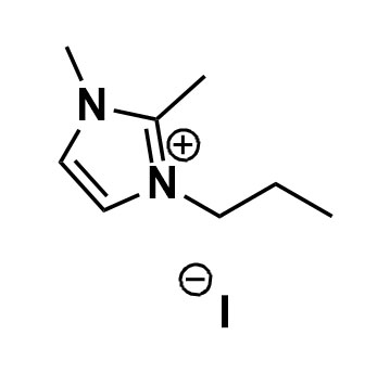 Image of Molecular Structure of 1,2-Dimethyl-3-propyl imidazolium iodide, 218151-78-1