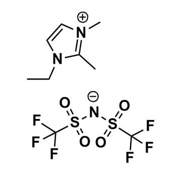 Image of Molecular Structure of 1-Ethyl-2,3-dimethylimidazolium bis(trifluoromethylsulfonyl)imide, 174899-90-2