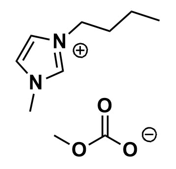 Image of Molecular Structure of 1-Butyl-3-methylimidazolium methylcarbonate 916850-37-8 BMIM MeCO3, C1C4Im MeCO3, Im14 MeCO3, 1-Butyl-3-methylimidazolium methyl carbonate
