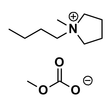 Image of Molecular Structure of 1-Butyl-1-methylpyrrolidinium methylcarbonate, 1223496-96-5